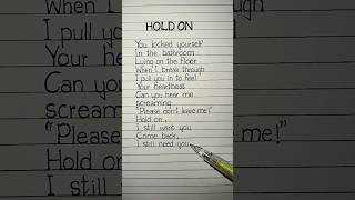 chord overstreet - hold on lyrics #holdon #chordoverstreet #lyrics