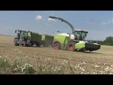 Claas Jaguar 980   Typ 497 mit Direct Disc 610 rast durchs Getreide   GPS häckseln mit einen