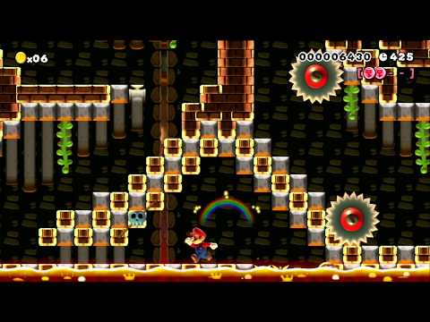 World 11-3 Volcanic Lands by TheLaw ~ SUPER MARIO MAKER ~ NO COMMENTARY 1be