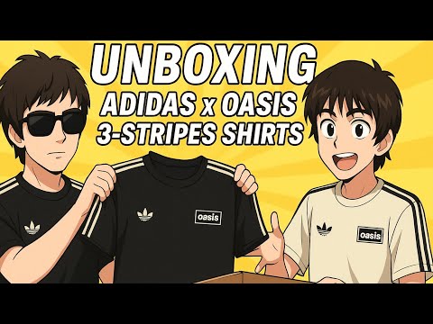 Adidas x Oasis Tour 3 stripes shirts. Unboxing LIVE 25.