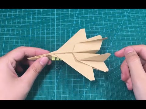 How to fold a Paper Airplane - F15 - Tutorial / 折纸 仿真飞机 F15