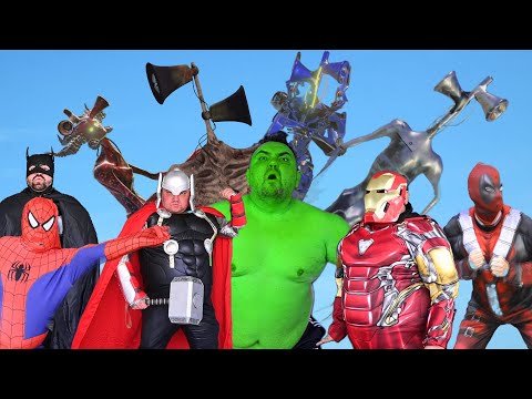 Superheroes VS Siren Head Shapeshifter