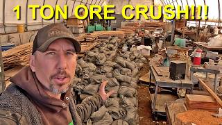 1 Ton Ore Crush!! Running 1 Ton Hardrock Gold Ore to Find the Value, Episode 12 Season 3