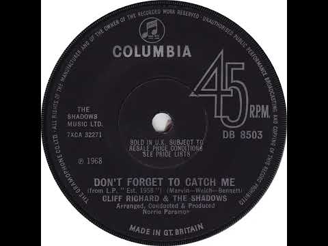 UK New Entry 1968 (245) Cliff Richard & The Shadows - Don't Forget To Catch Me