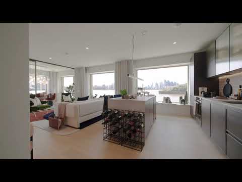 Faça um tour pela Riverscape Showroom Apartment Unit de Ballymore e Oxley