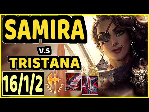 SAMIRA vs TRISTANA - PENTAKILL 16/1/2 KDA BOTTOM ADC CHALLENGER GAMEPLAY - BR