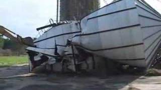 Silo destruction on the farm