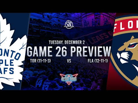 Toronto Maple Leafs vs Florida Panthers Game 26 Preview: Lineups, Goaltenders, & Best Bets