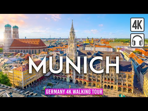 MUNICH, Germany 4K Walking Tour -  Sunny WINTER Day - Captions & Immersive Sound [4K Ultra HD/60fps]