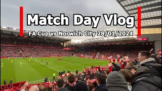 【Match Day Vlog】LFC vs Norwich - I'm so glad that Jurgen is a RED 29.1.2024 FAカップ4回戦 クロップ監督退任表明後初の試合
