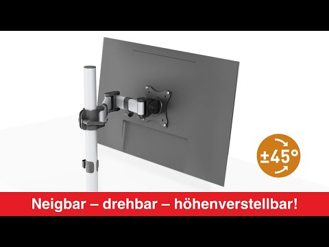 Artikelvideo 1 für DURABLE Monitor-Halterung SELECT 509423 silber für 1 Monitor, Tischklemme, Tischbohrung, Artikelnummer 888323