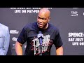 Derrick James CLOWNS Crawford's trainer Bomac with FAT JOKE at press conference in hilarious rant!