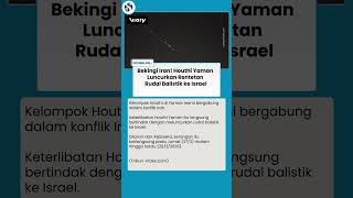 PERANG MELEBAR! Houthi Yaman Ikut Gempur Israel, Rudal Balistik Bidik Beer Sheba, IDF Cegat Satu