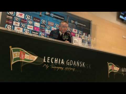 Jacek Magiera i  Piotr Nowak po meczu Lechii z Legią