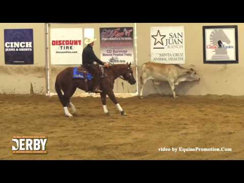 Reys A Shine ridden by Chris C  Dawson   2015 NRCHA Derby FINALS Cow   Open Derby