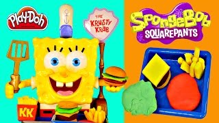 Spongebob Squarepants Talking Krabby Patty Maker Play Doh Krusty Krab Burger Playdough Toys