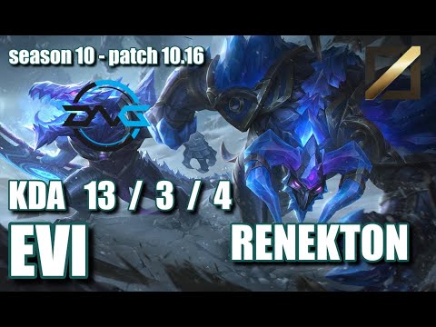 【韓国サーバー/GM/Duo Steal】DFM Evi レネクトン(Renekton) VS キヤナ(Qiyana) MID - Patch10.16 KR Ranked【LoL】