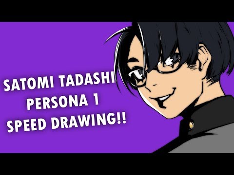 Drawing Satomi Tadashi from Persona 1 (also P1-2 director we luv u)