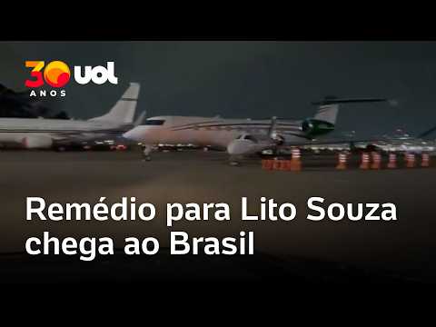Lito Sousa: Remédio chega ao Brasil e é levado ao Einstein; Operação permitiu liberação da medicação