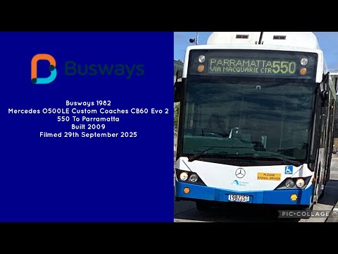 Busways (1982) Mercedes O500LE Custom Coaches CB60 Evo 2 550 To Parramatta 