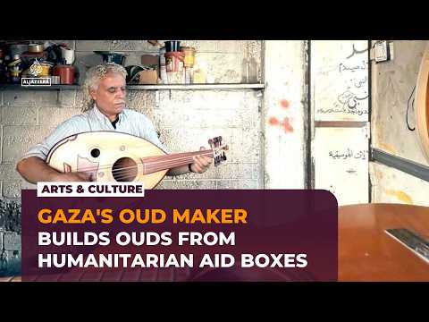 Gaza artist crafts ouds from aid box wood amid war shortages