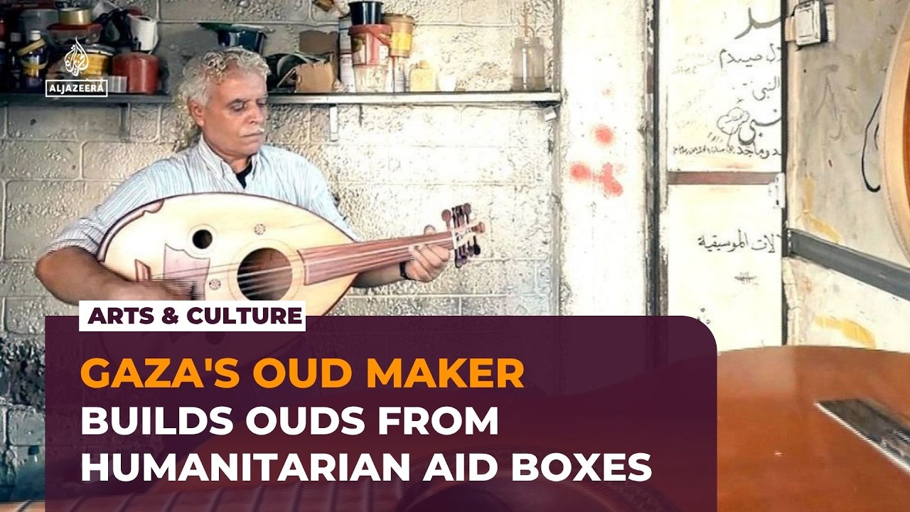 Gaza artist crafts ouds from aid box wood amid war shortages