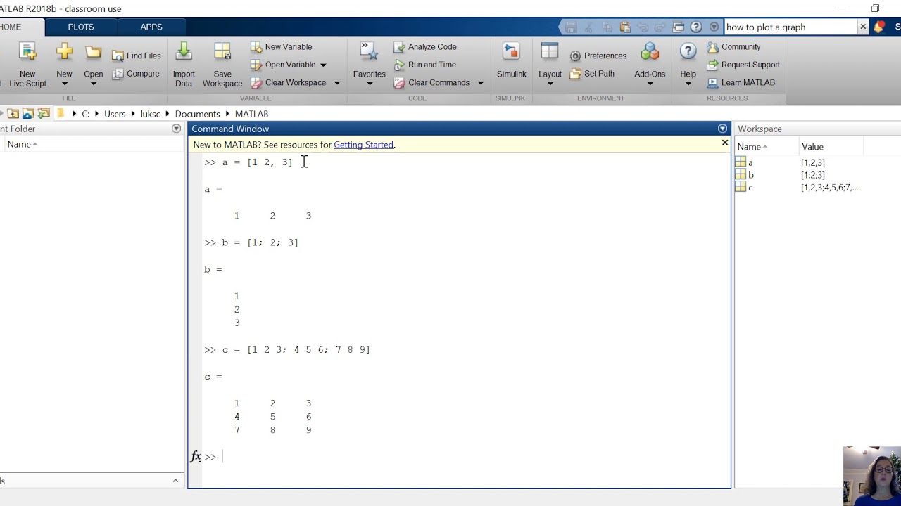 The Basics of Entering Arrays in MATLAB
