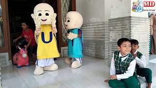 Hiburan Balonku Ada Lima | Dibalik Kostum Badut Upin & Ipin, Qyla Lucu Hibur Temannya Asik Joget