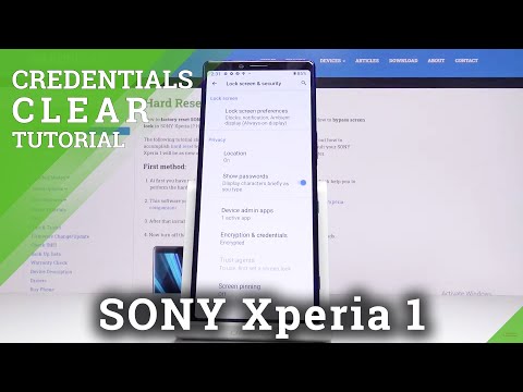 How to Clear Credentials in SONY Xperia 1 – Delete Licenses