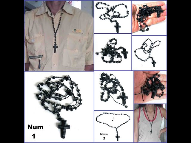 Vídeo relacionado con Nazareth Store Rosario de San Miguel, collar de cuentas de piedra de hematita, cuentas de gloria, medalla de arcángel y crucifijo para hombres y mujeres en caja de metal, 20 Inches, Zinc, No es una