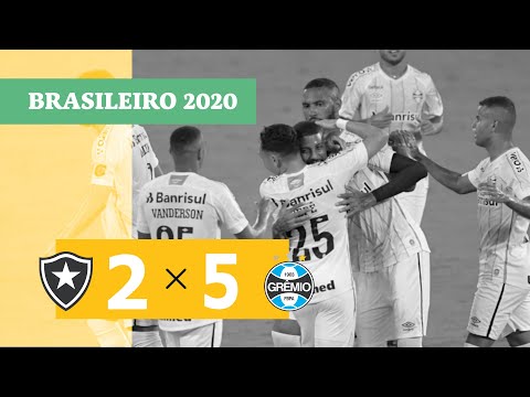 Botafogo 2 x 5 Grêmio - Gols - 08/02 - Brasileirão 2020