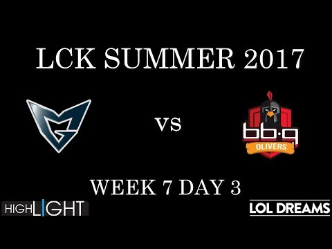 SSG vs BBQ highlights game 1 LCK SUMMER 2017 Samsung Galaxy vs BBQ Olivers lol dreams