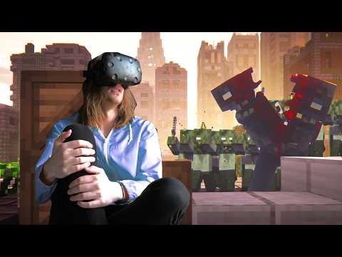 I Slept In a ZOMBIE APOCALYPSE Mod in VR Minecraft
