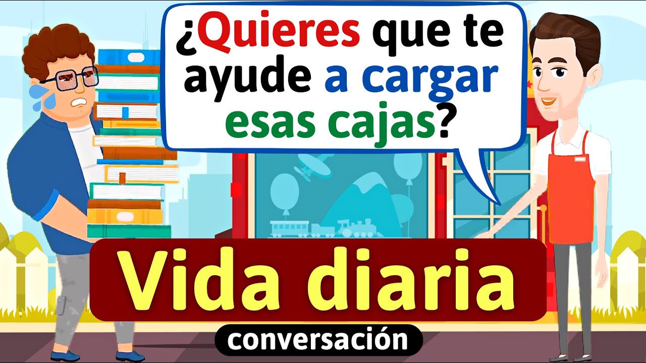 Vida diaria conversación (Ayudando a personas) Aprende español -Habla español -diálogos en español