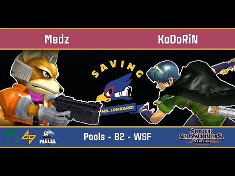 Saving Mr. Lombardi - Medz (Fox) VS KoDoRiN (Marth) - SSBM - Pools B2 (WSF)