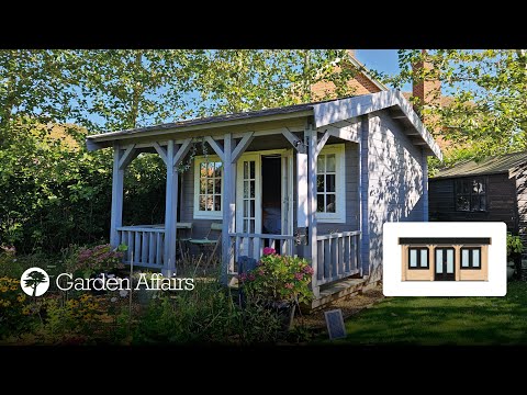 Pitch Roof Log Cabin Garden Building with Veranda - Garden Affairs