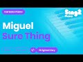 Miguel - Sure Thing (Karaoke Piano)