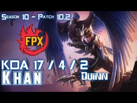 FPX Khan QUINN vs FIORA Top - Patch 10.2 KR Ranked