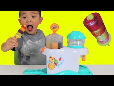 Making Icy Pop Fruity Hoops Factory Fun DIY Yummy Kids Popsicle Maker CKN