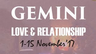 GEMINI 1-15 NOV'17 General TAROT "Stand Up For Yourself"