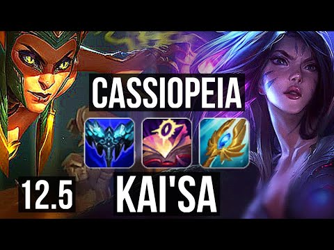 CASSIOPEIA vs KAI'SA (MID) | 11/0/3, 6 solo kills, Legendary, 600+ games | EUW Master | 12.5