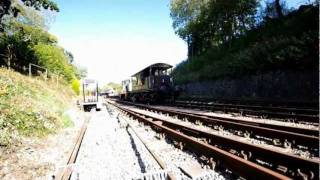 preview picture of video 'Midsomer Norton South - train departs, Oct 1 2011'