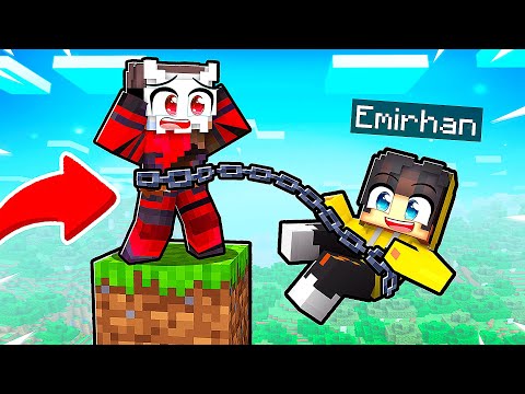 We're Stuck on a ONE BLOCK Island, CHAINED in Minecraft ⛓️