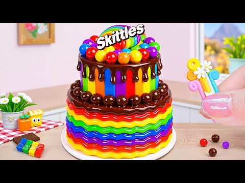 Sweetest Rainbow SKITTLES Cake Ever 🌈✨ Top Mini Cake Decorating Ideas In 2025 🌞 The Cake Corner