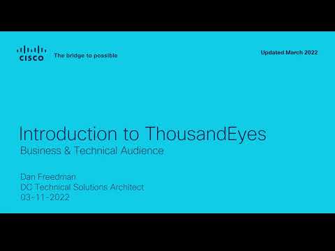 Introduction to ThousandEyes (TE)