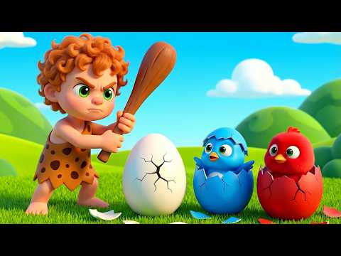 Naughty Caveman Stole Dino's Eggs! 🐣 Emergency at Old MacDonald Farm! | Old MacDonald Rescue Story