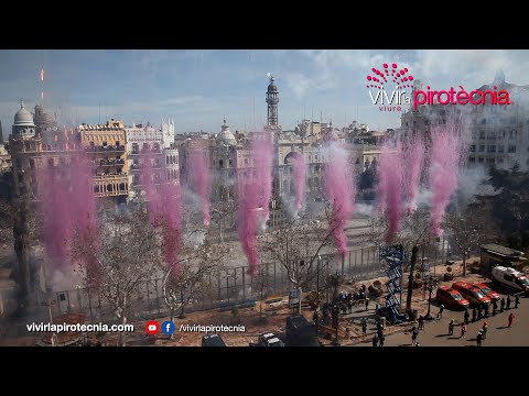 Fallas de Valencia 2024. Mascletà Jueves 7 de Marzo 2024. Pirotecnia Nadal - Martí