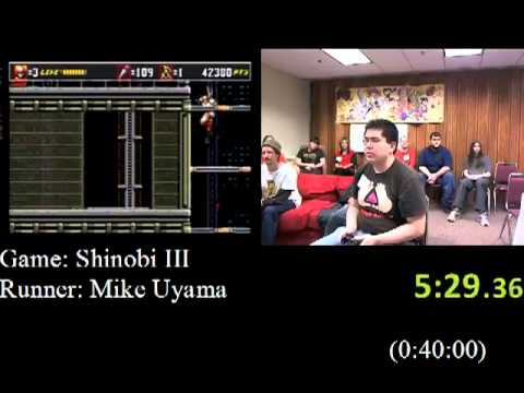 Shinobi III Speed Run (29:19), Part 1 (AGDQ 2012)