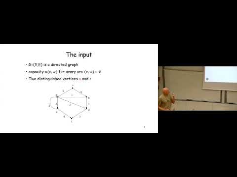 Class 1: The push relabel max flow algorithm